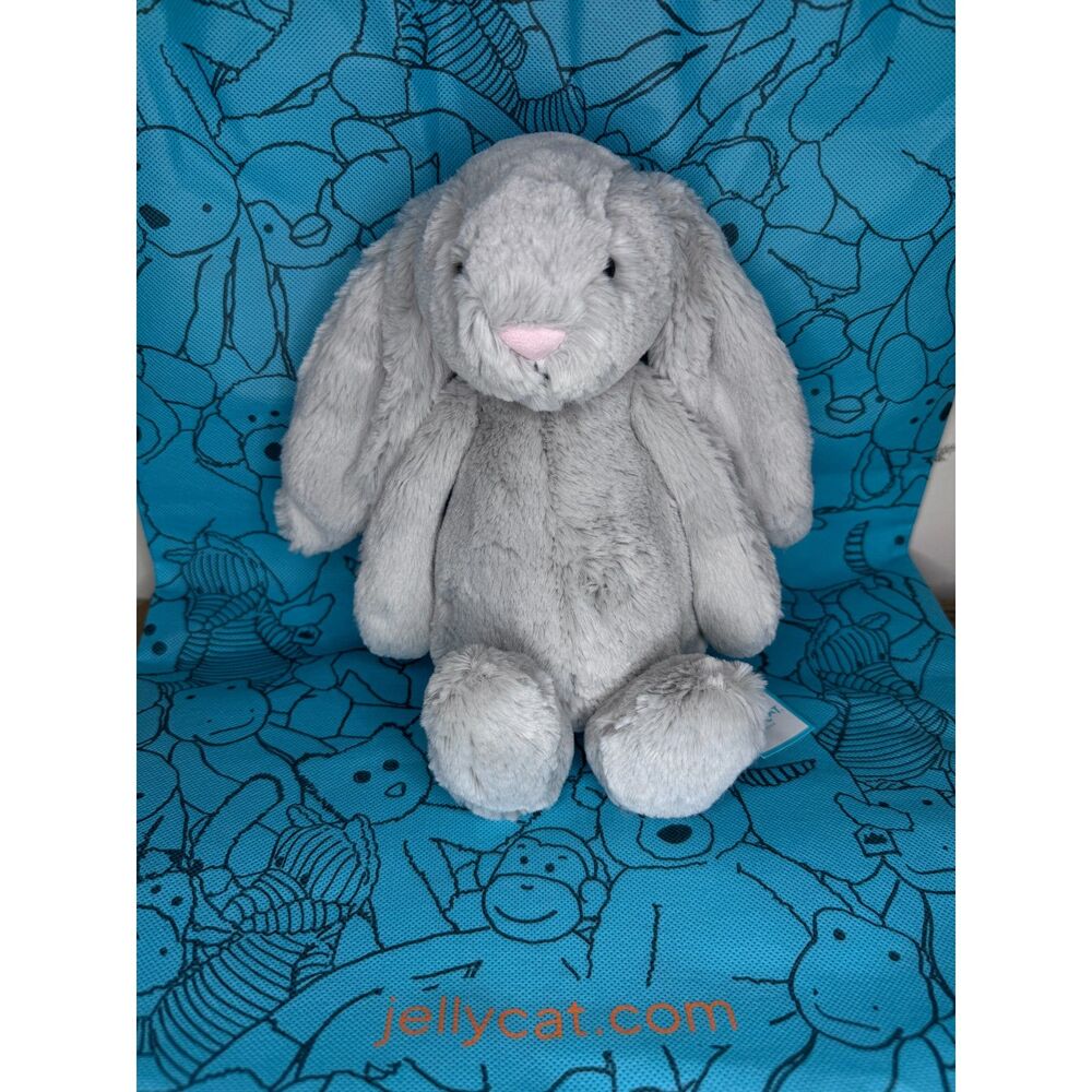 Jellycat Bashful Silver Bunny Medium Plush Soft Toy